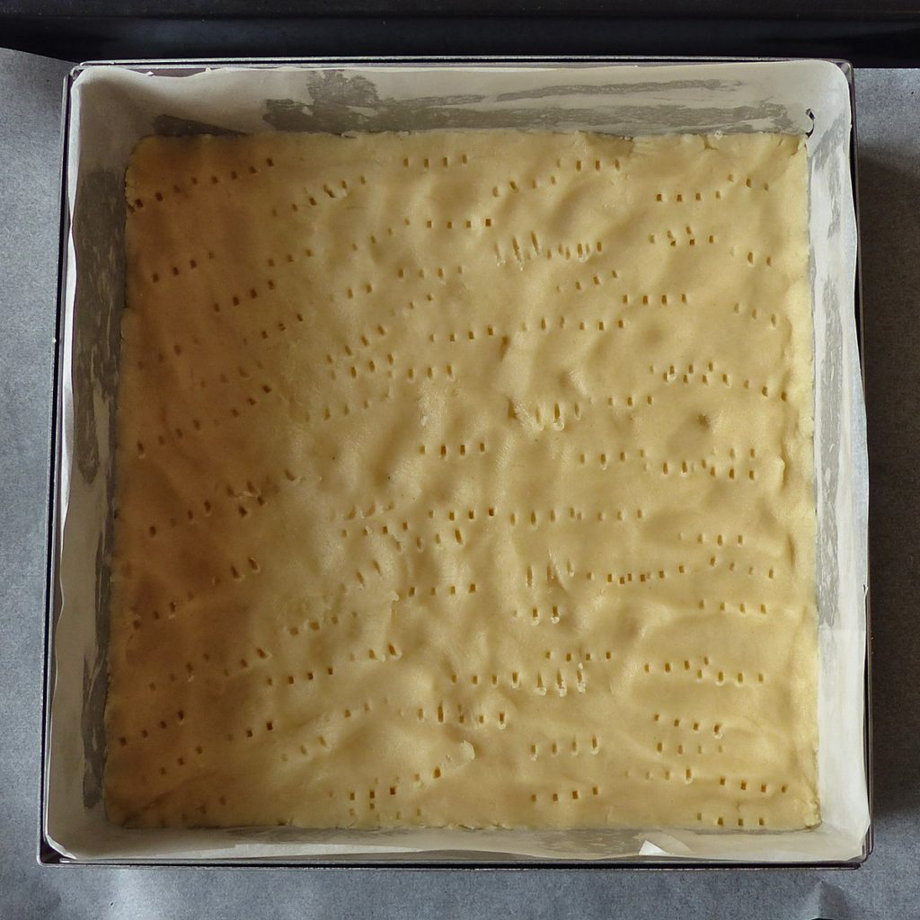 Pâte crue étalée Shortbread